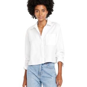 Old Navy Crop Oxford Shirt | L